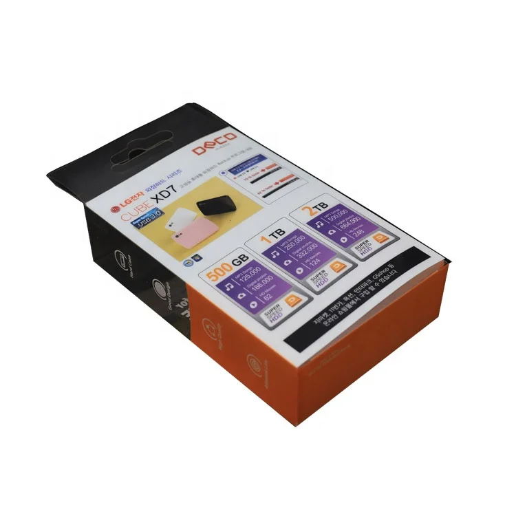 Custom Acetate Portable Harddisk 1 2 4 5tb Ssd External Hard Drive Casing 3.0 Clear Pp Pvc Pet Transparent Plastic Packaging Box