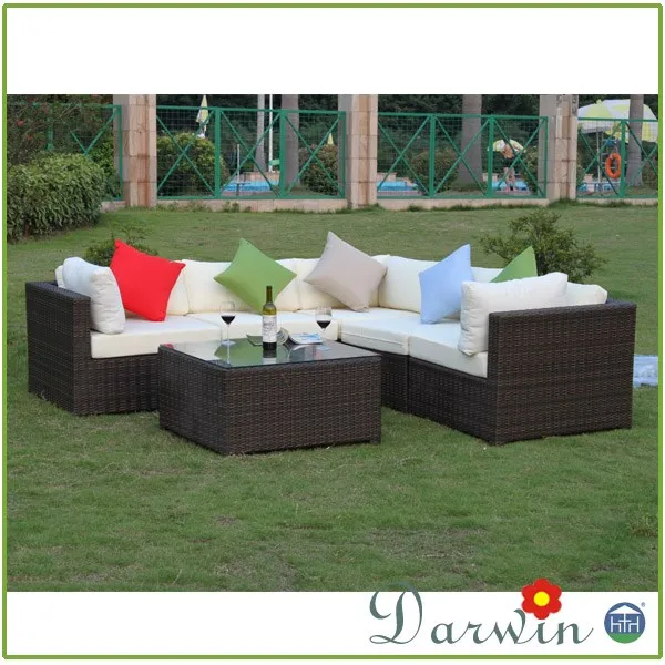 All weather rattan sofa set outdoor furniture leisure sectional corner wicker comfortable garden sofas