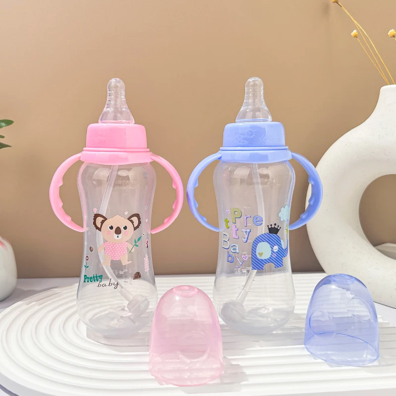 280ml Standard Mouth Pp Baby Feeding Bottle With Handle Bpa Free  Feeding Supplies Baby Bottle