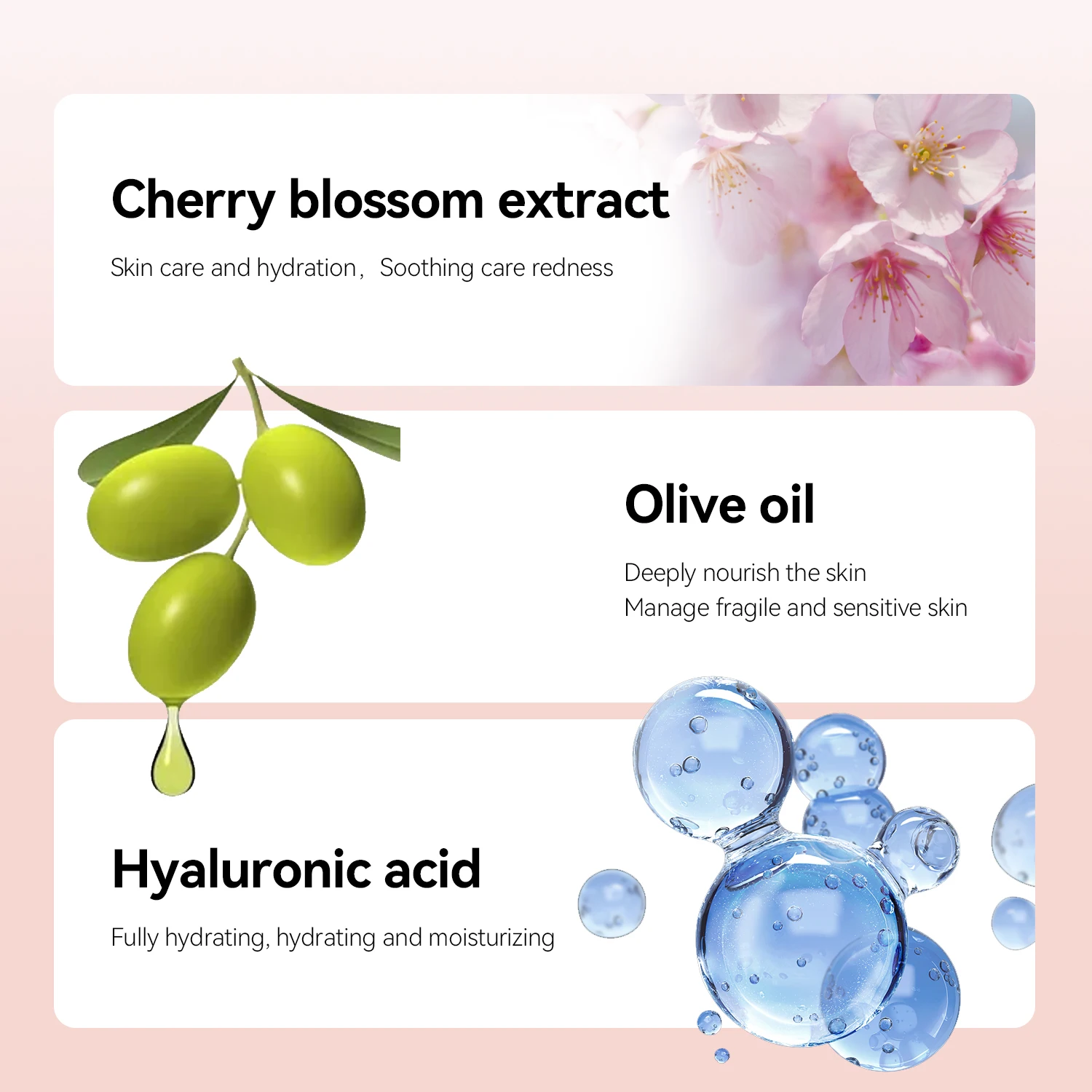 New Arrival stylish Sakura  Whitening Hydrating hyaluronic acid Body Cream Moisturizer Nourish Skin Body Lotion
