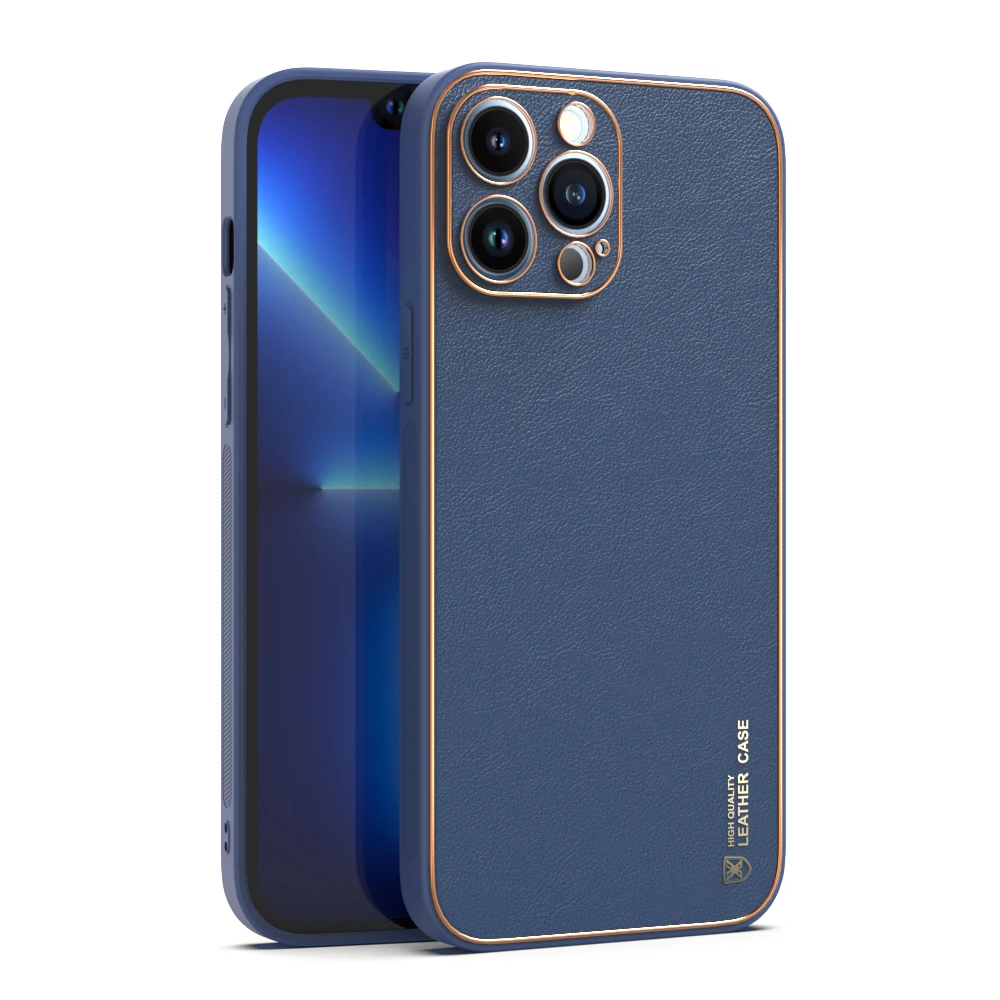 Luxury Electroplated leather funda armor case For 11 12 Pro Max Shockproof Soft TPU design back covers For iPhone 13 Pro Max