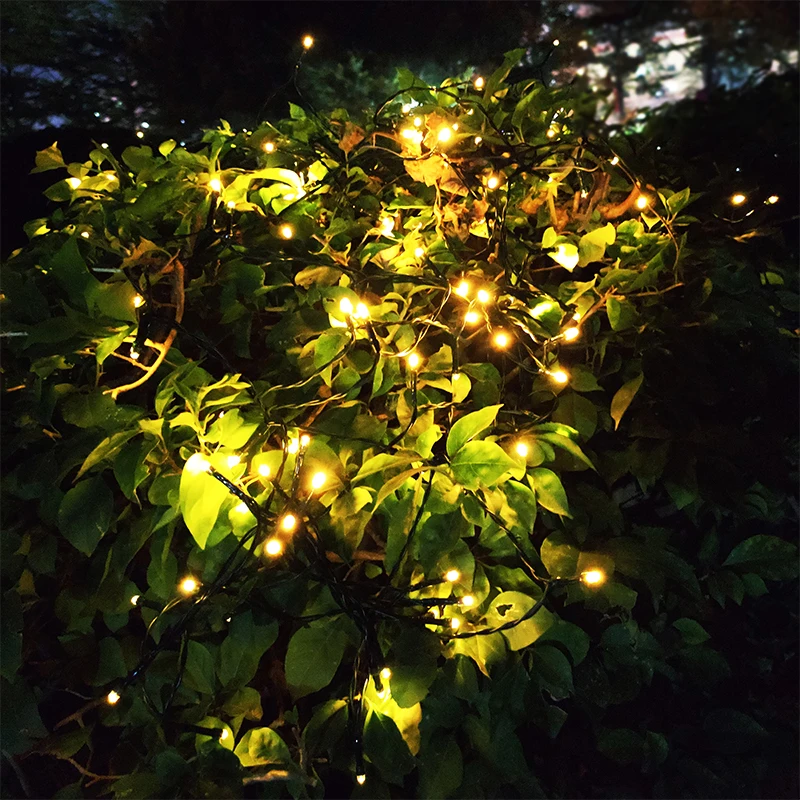 100 LED 2 Modes Solar Powered Waterproof Garlands Warm White String Lights for Garden Patio