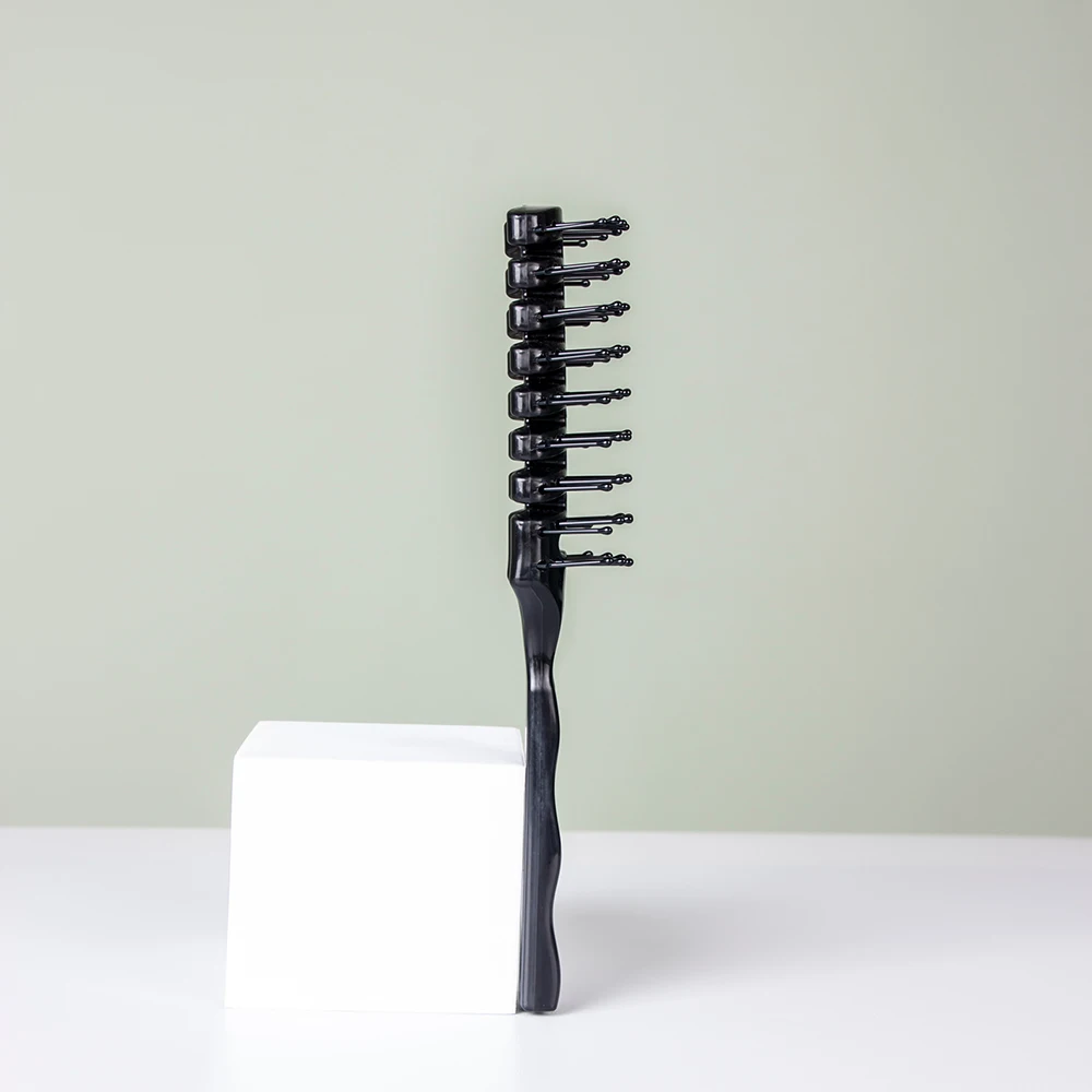 Personalized Plastic Detangling Hair Styling Brush Custom Logo Hair Care Spare Ribs Comb