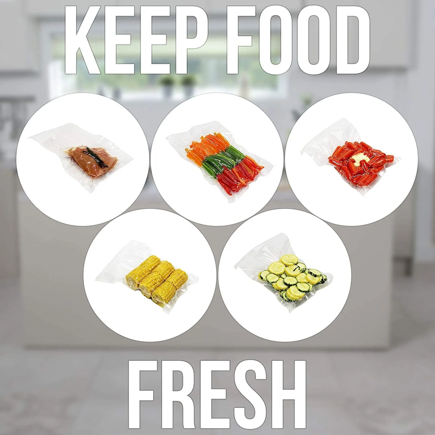 
20cm*30cm*80mic BPA free can be microwave oven, boiling, mute cooking smooth vacuum plastic packaging bag for food 