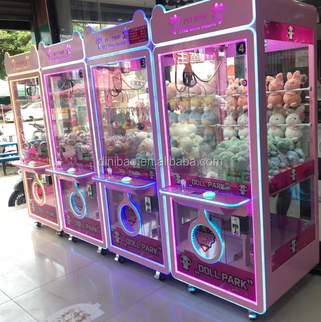 Hot Sale Coin Operated Games Doll Machine Mini Paradise Claw Crane Machine For Shopping Mall