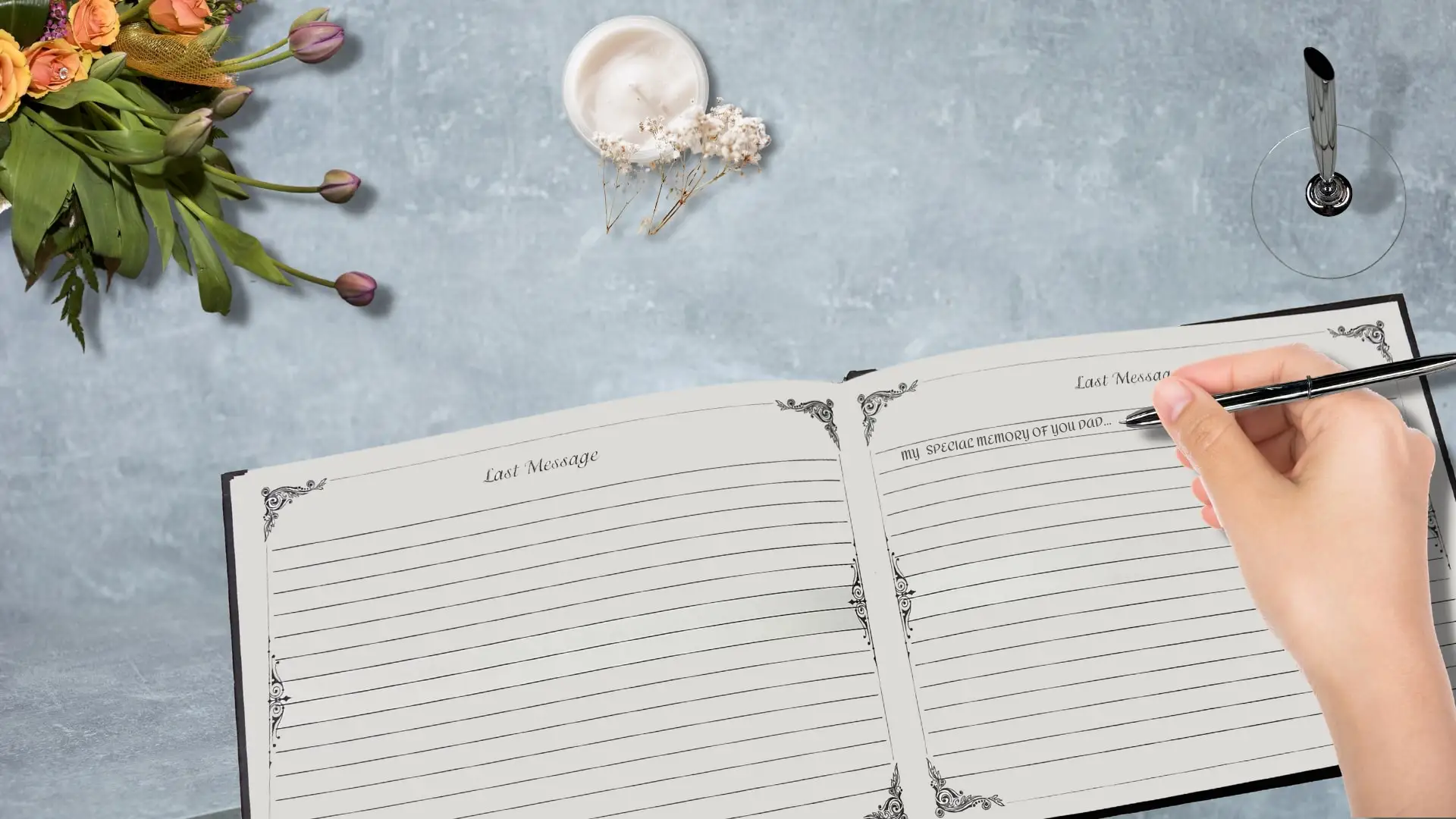 Factory Supply Material Hardcover 1200Gm Grey board Funeral Souvenirs Products Gifts