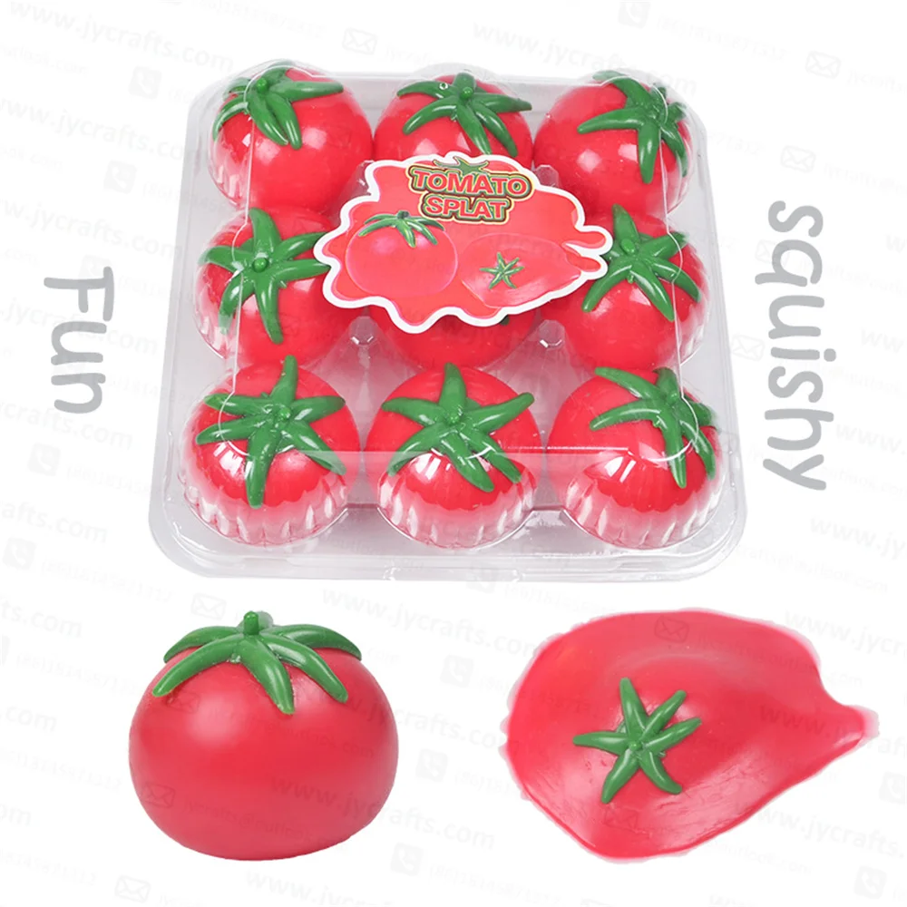 
Popular hot toy Cheap gift Practical Jokes squishy tomato ball anxiety Relief game Toy for party bag fillers 