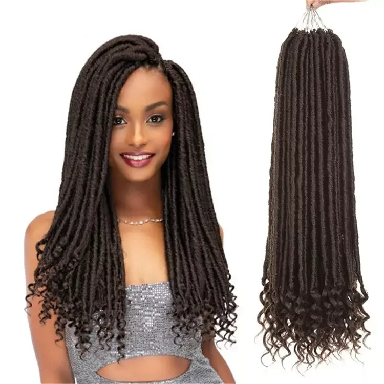 Goddess locs With Curly Ends Cheap Crochet Braids Natural Synthetic Hair Extension Soul Goddess Wholesale
