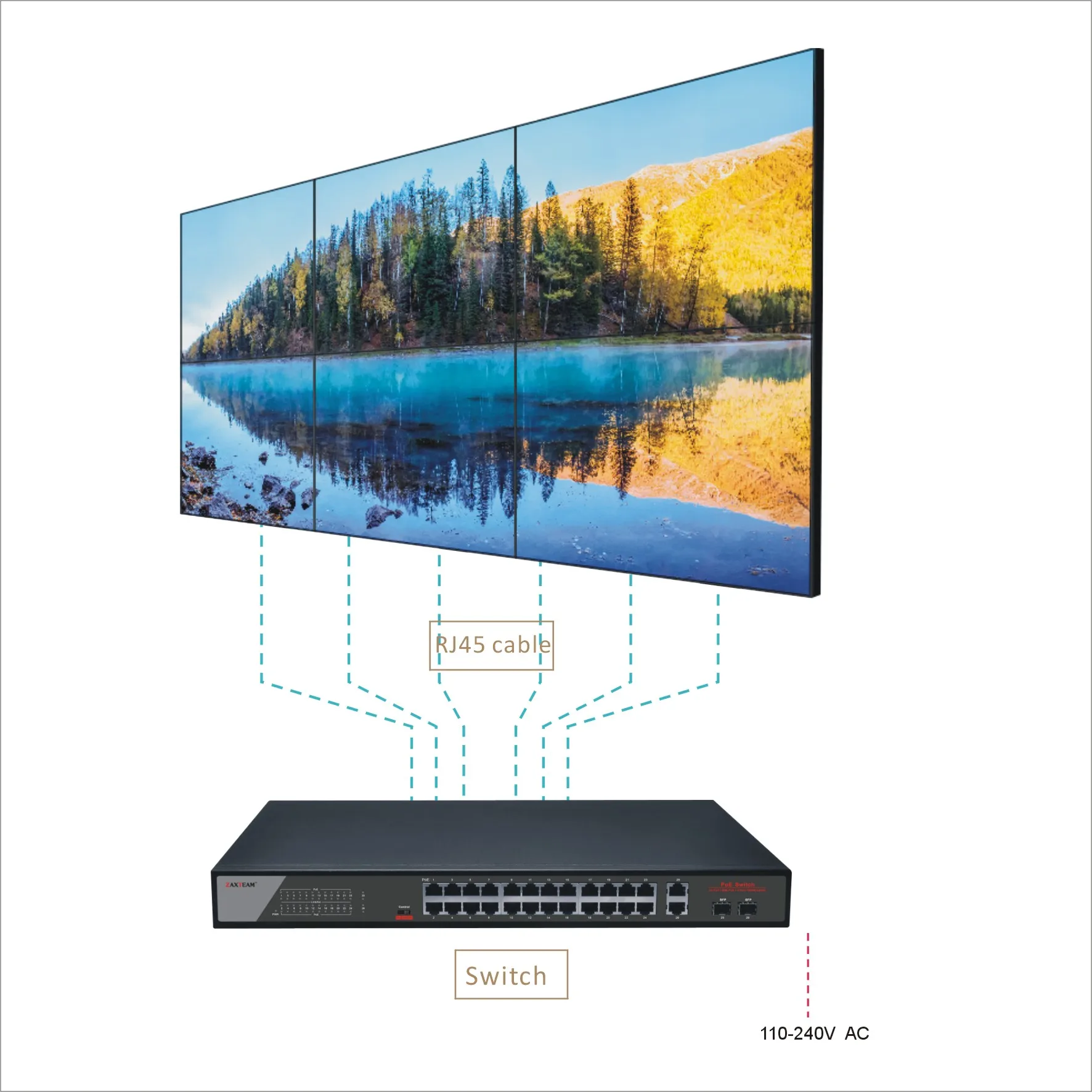 High Resolution 4k Lcd Display Video Wall Screen For Stage Indoor