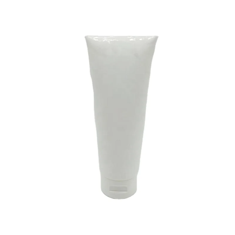 50ml white cosmetic plastic tube with white flip top