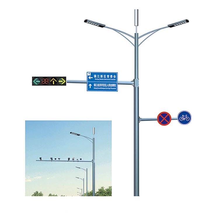 Multifunctional Q235 steel Hot dip galvanized Smart Street Light Pole