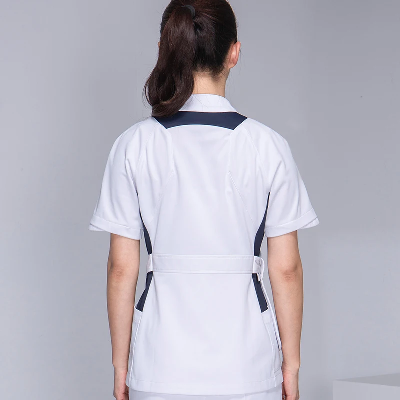 Private hospital high-end nurse uniform fashionable maternity  nurse white uniform designs in stock uniformes