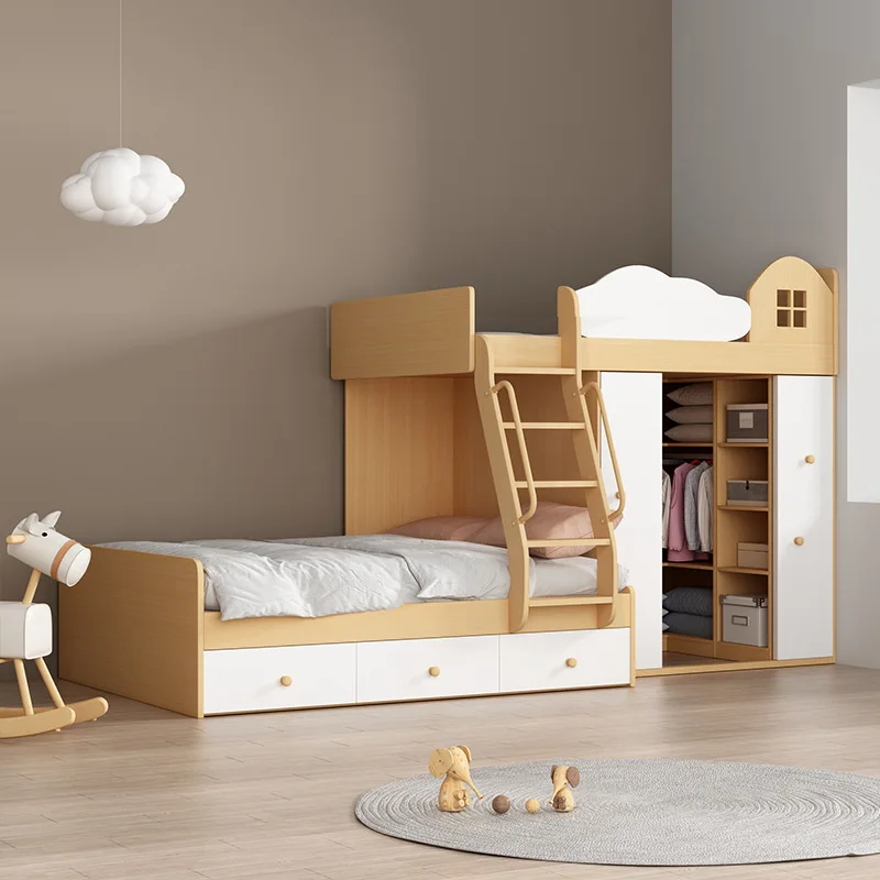 New 2024 Hot Sales Bedroom Set Children Private With Stairs MDF Bedroom Furniture Set With Storage Drawer Stairs Manufacture