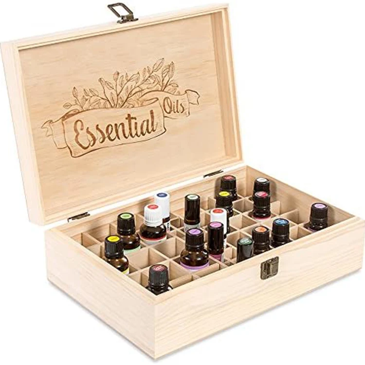 Modern Design Neating your Essential Oil Bottles with Wooden Essential Oil Box Essential Oil Bottles Storage Box