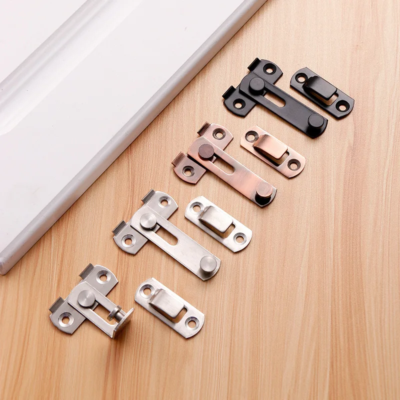 Stainless Steel Door Lock Safety Security  Buckle Metal Insurance Door Bolt