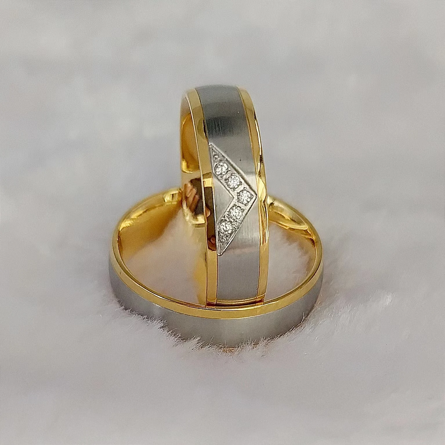 love alliances wedding rings gold 18k plated stainless steel jewelry anel bague anillos goldringe snubni prsten ringar ringen