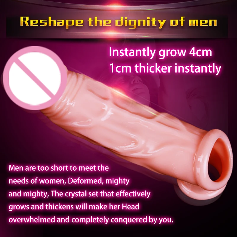 Popular Adult Sex Toys Tpe Male Penis Extender Device Condoms For Men