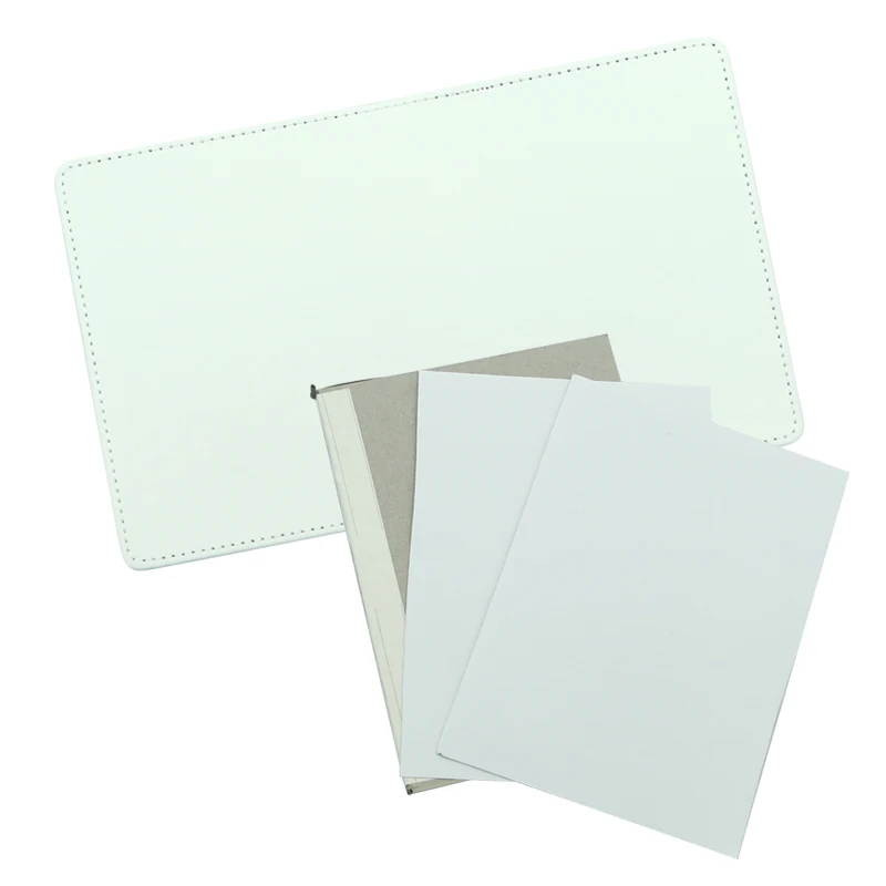 Custom Printing White Pu School Journals Notebooks Leather Blank Cover Sublimation Diary Journal Notebook