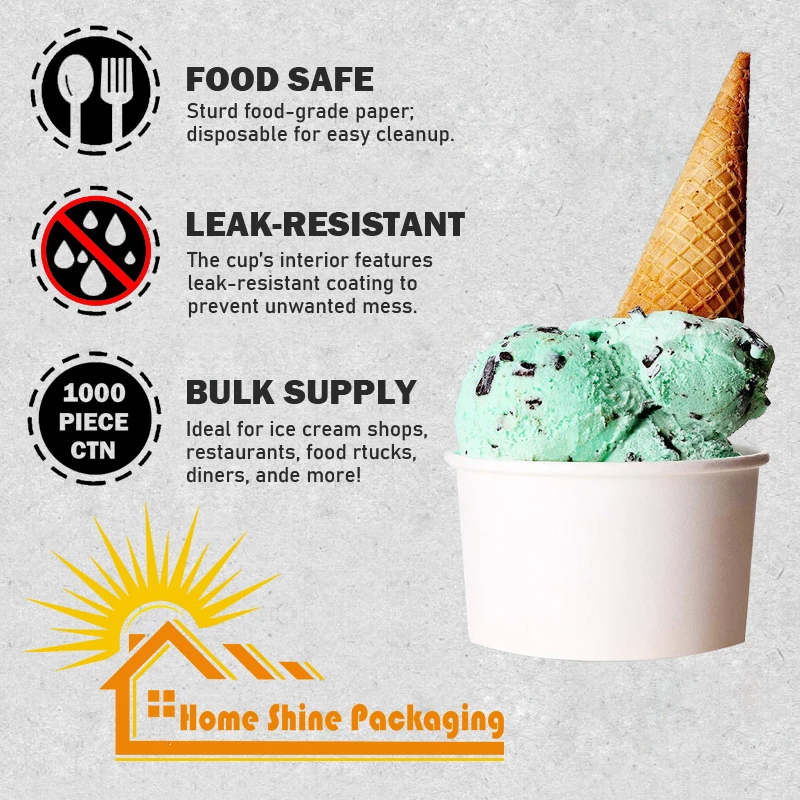 Food Packaging Boxes New Design Wholesale  ice cream packaging container with lid