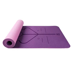 New Manufacture Pilates Custom Logo 6mm High Quality Organic Eco Friendly Recycle Durable Double Color TPE Yoga Mat