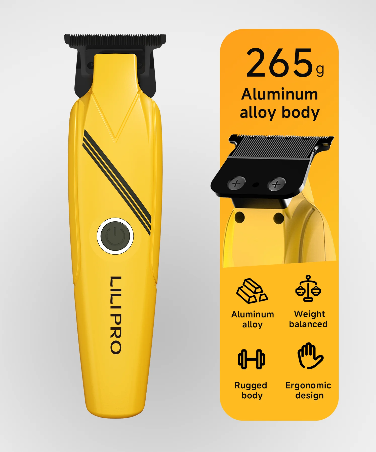 LILIPRO 7200+rpm Professional All-Metal Hair Clippers Zero Gapped T-Blade Trimmer Cordless Rechargeable Edgers Hair Trimmer Men