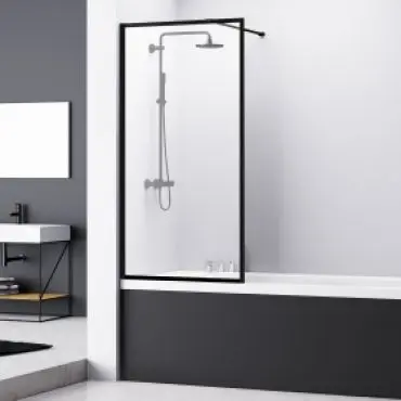 Shower screen on bathtub edge tempered glass hot selling