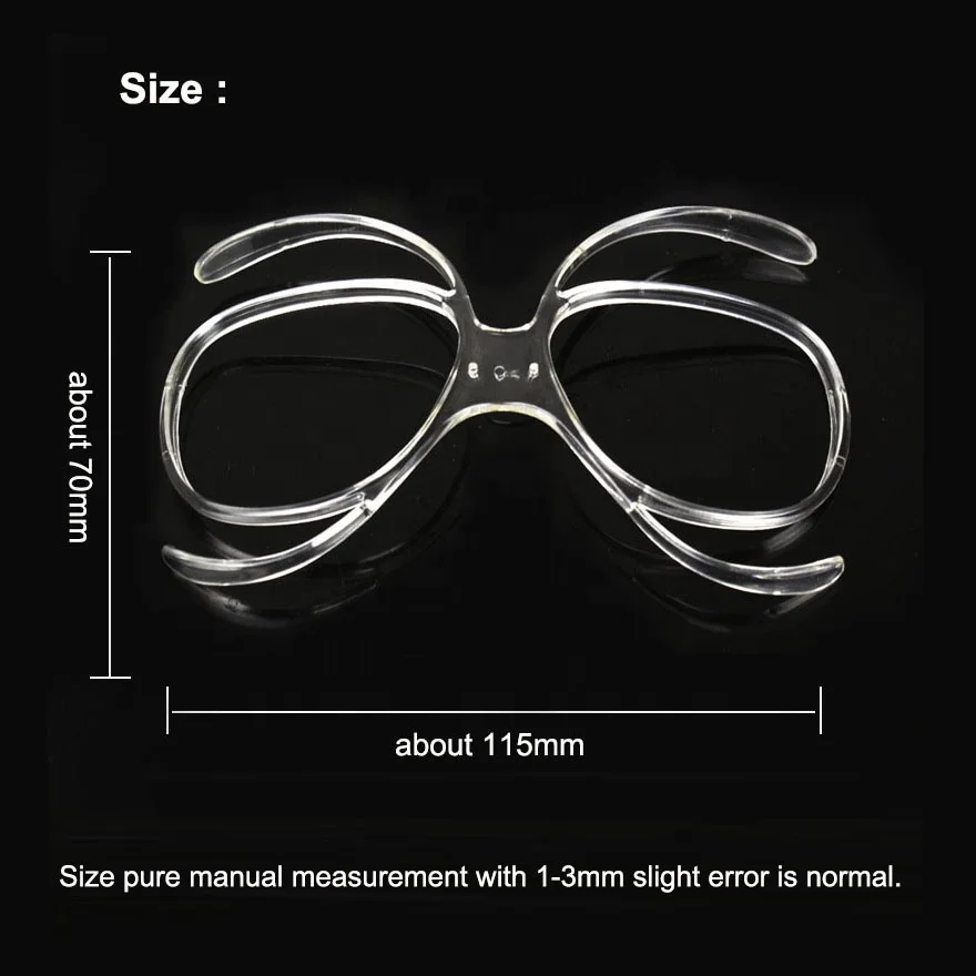Flexible Transparent Optical Insert Universal RX Snowboard Goggles TR90 RX Insert Optical Frame