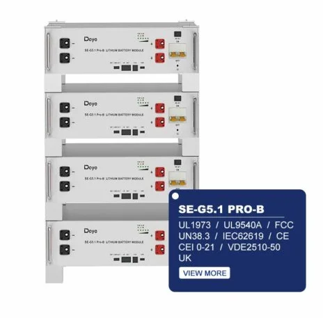 Лидер продаж литиевая аккумуляторная батарея Deye SE-G5.1 Pro-B низкого напряжения 51 2 В 100Ah для домашнего использования солнечной системы