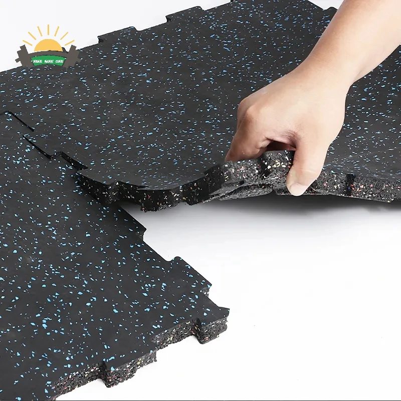 Puzzle type rubber mat gym fitness high density interlock gym mat