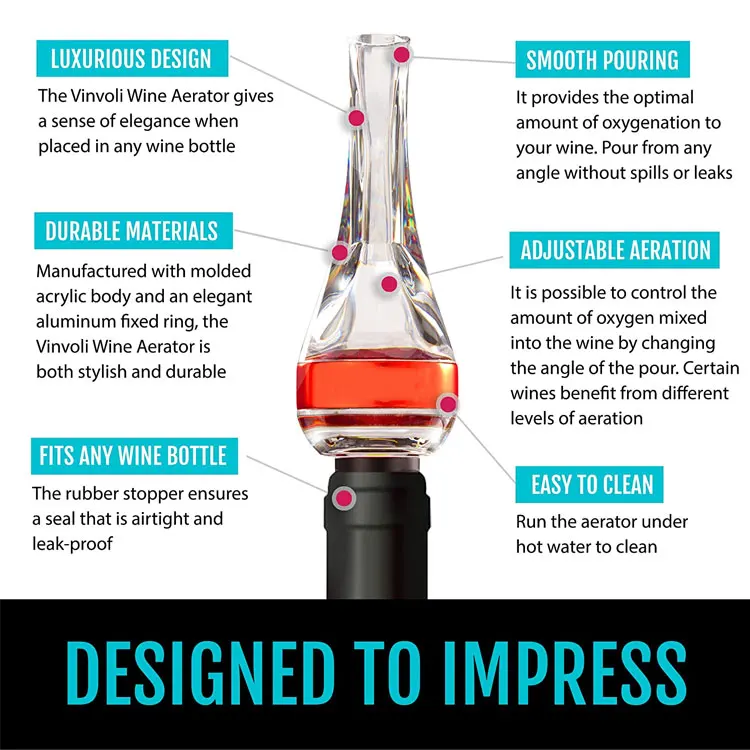 Hot Sale Portable Mini Luxury Air Aerator Wine Aerator Pourer