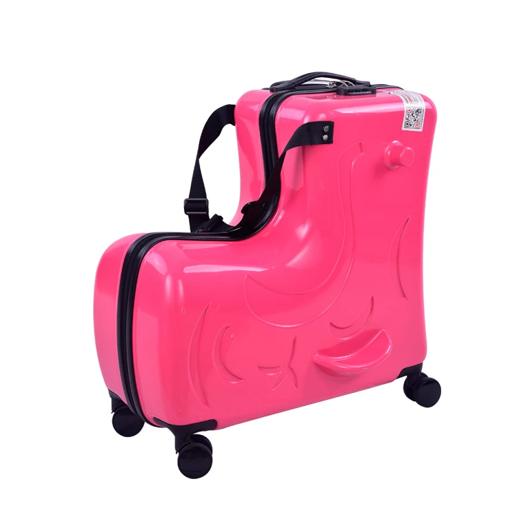 
Hot selling 20 inch kids ride on suitcase kick foot luggage scooter 4 wheels children trolley luggage sets 