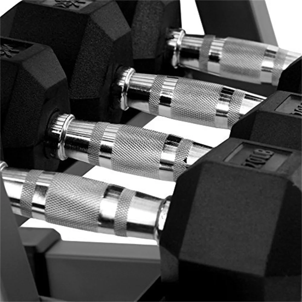 5 Pound Rubber Coated Dumbbells 20KG color custom Free Weights 15KG Hexagonal Dumbbell Set for Gym Use