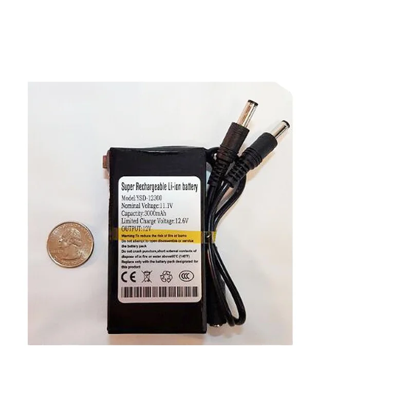 Original li-ion polymer battery 12v rechargeable in black wrap 3000mah factory wholesale