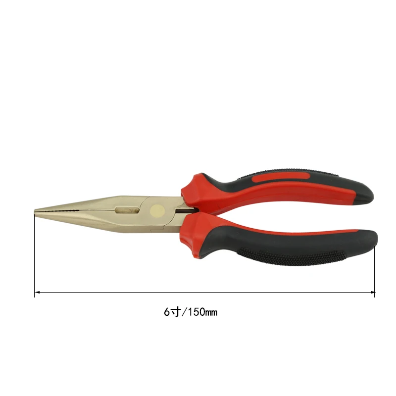 Global best-selling manual tool spark free safety tools pointed nose pliers 6in 8in for cutting wires or fine metal wires