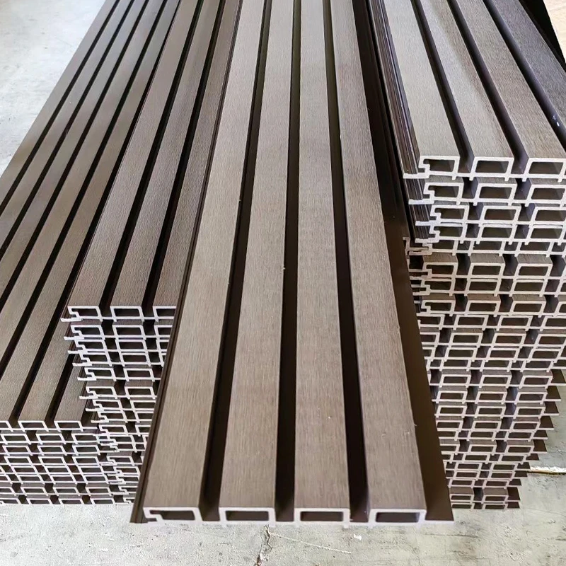 Outdoor Siding Houses outside WPC Wall cladding cover wood plastic composite 3D wood grain panel exterior wall panel