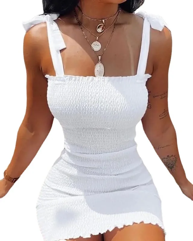 2022 Summer New Floral Spaghetti Strap Dress Off Shoulder Tube Top With Belt Women Clothes In Stock