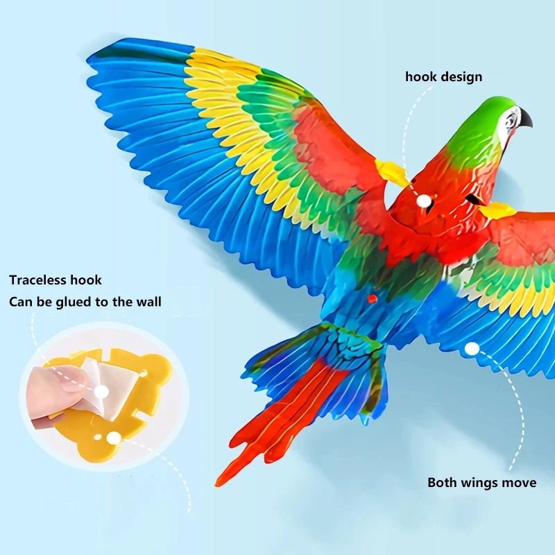 New Hot Simulation Bird Interactive Cat Toys Electric Hanging Eagle Flying Bird for Cat Teaser Play