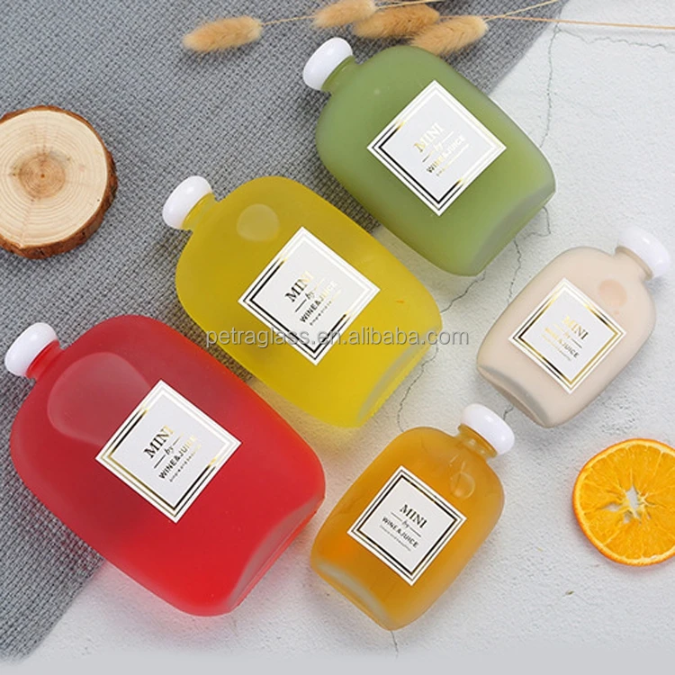 Custom 100ml 150ml 250ml 350ml 500ml 8oz 16oz Beverage Milk Juice Fruit Wine Milk Tea Drink Glass Empty Bottle