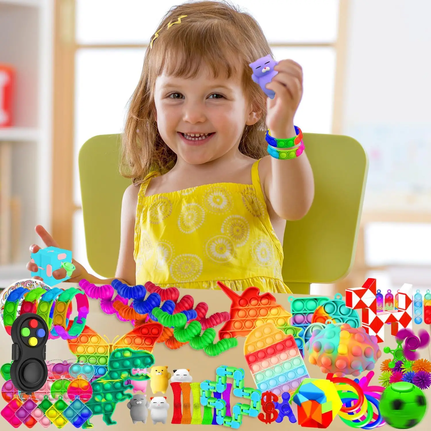 Blind Box Decompression Set Slow Rebound Rodent Control Pioneer Unicorn Mini Finger Gyro Party Toy