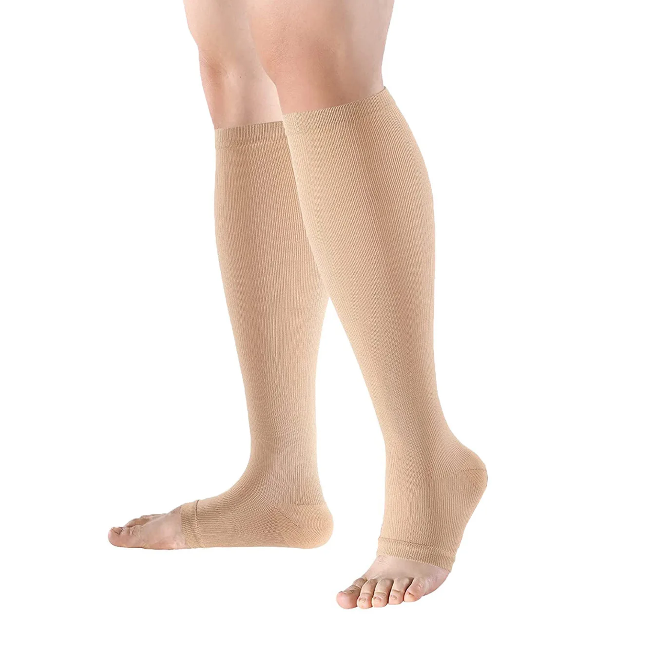 Jingwen OEM Calcetines Altos Hasta La Rodilla Sport Compression Varicose Veins Compression Medical Knee High Socks