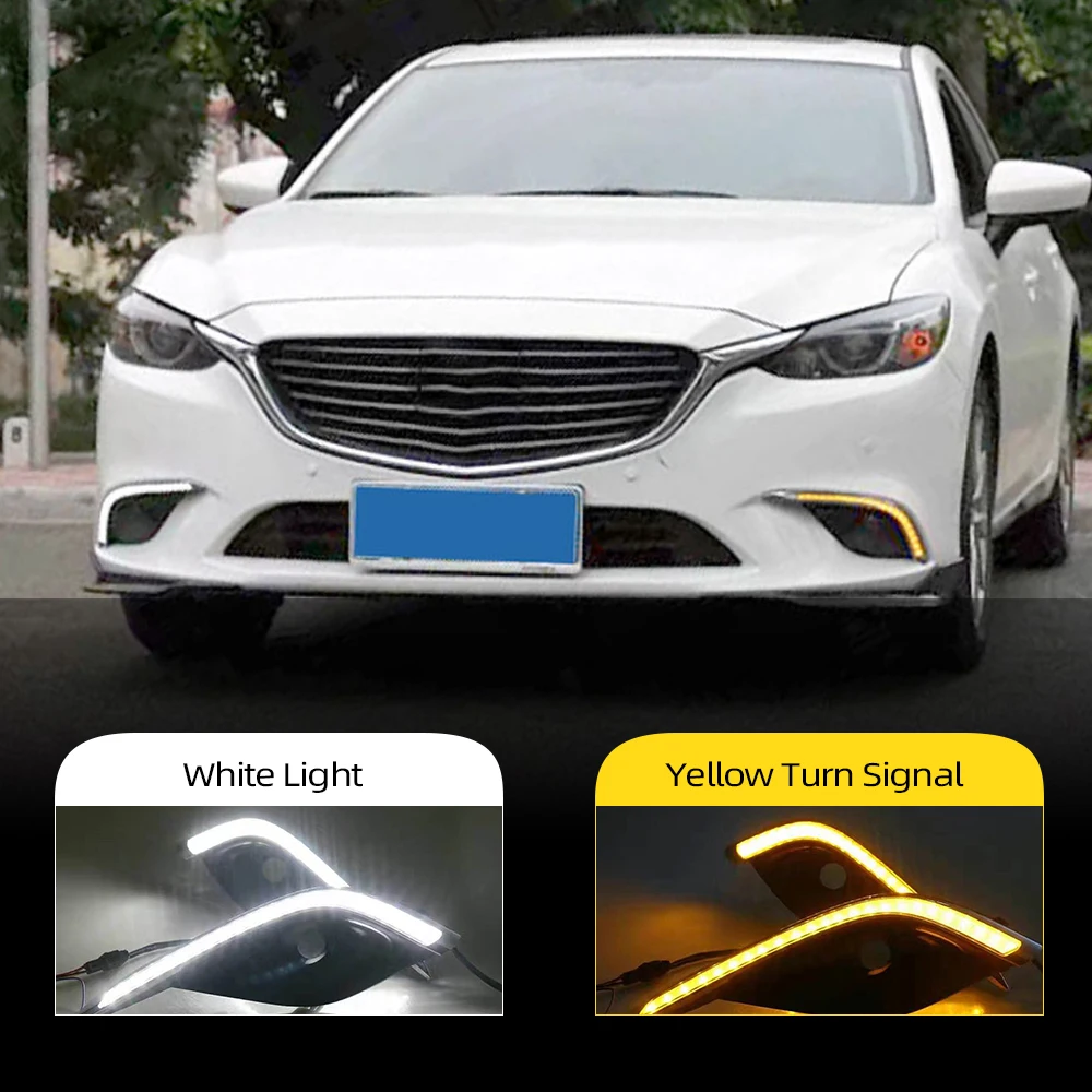 LED DRL Daytime Running light Driving Day Fog Lamp Lights For Mazda 6 Mazda6 Atenza 2016 2017 2018