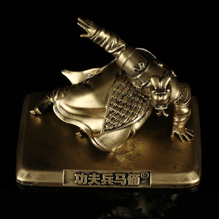 Hot Selling Colorful Resin Crafts statue Famous Terracotta Warrior In Speed Skating Model Figure Sculpture