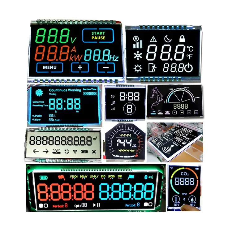 Manufacturer Quality Assurance VA VATN Segmented Colour LCD Panel Color Custom LCD Display 7 Segment Screen For Fresh Air System