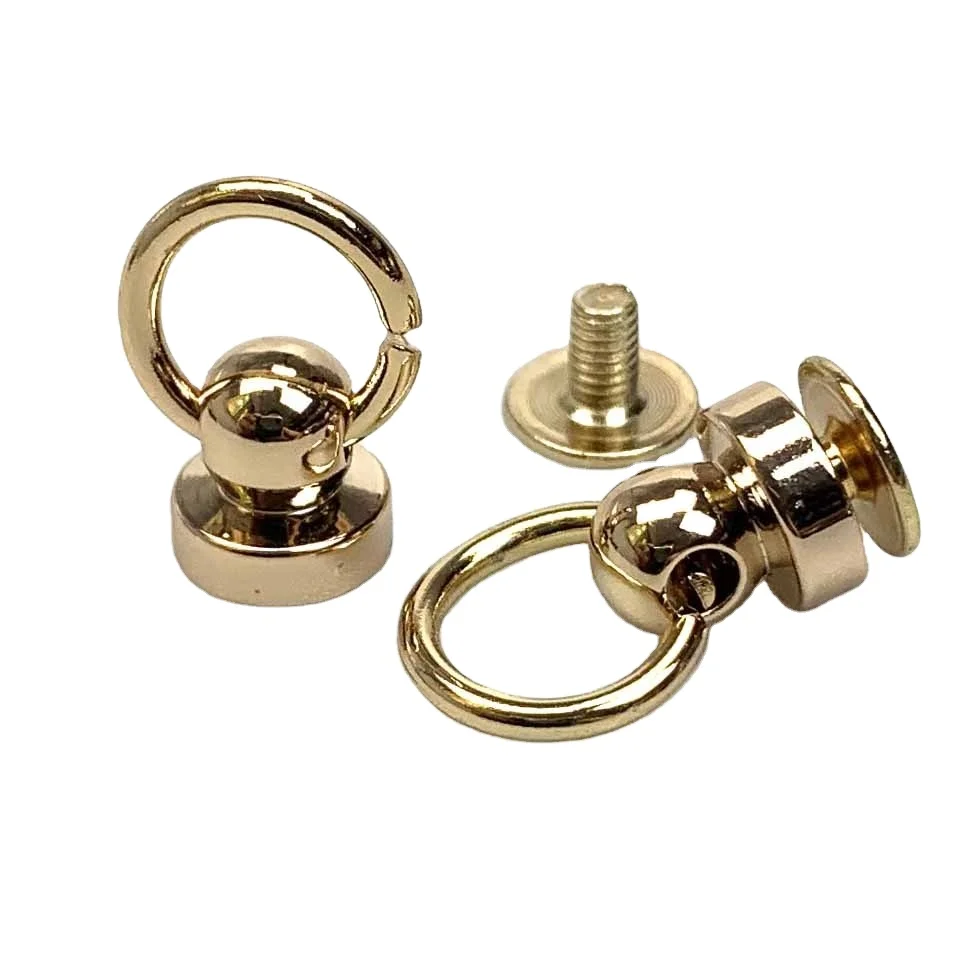Solid Brass Ball Head Studs Knob Screw Rivets Round Monk Head Rivets