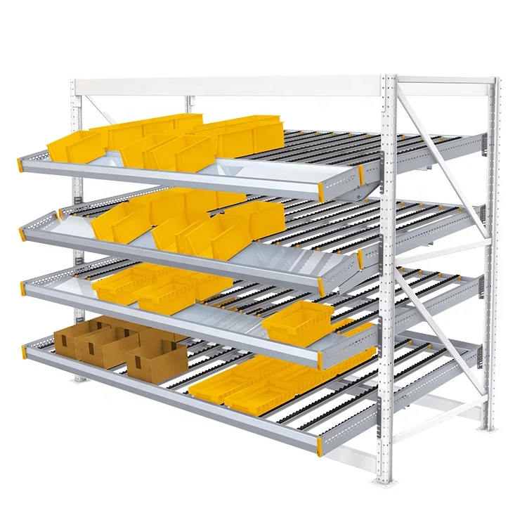 Flow Rack Roller Carton Flow Rack With Gravity Warehouse Picking System