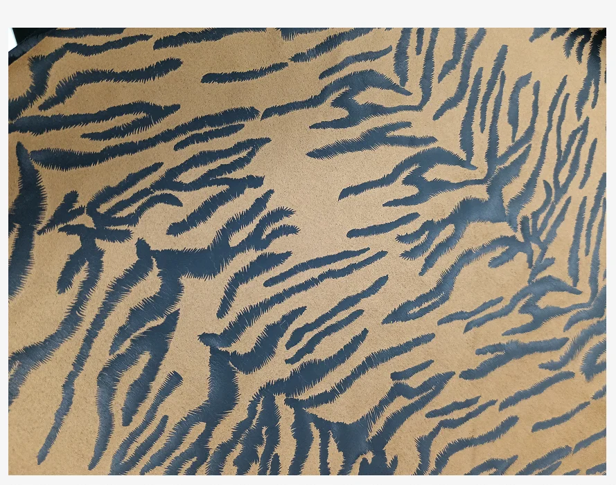 zebra foiled 100%polyester recyele weft knitted suede breakable dark materials clothing for garment sandvik materials technology