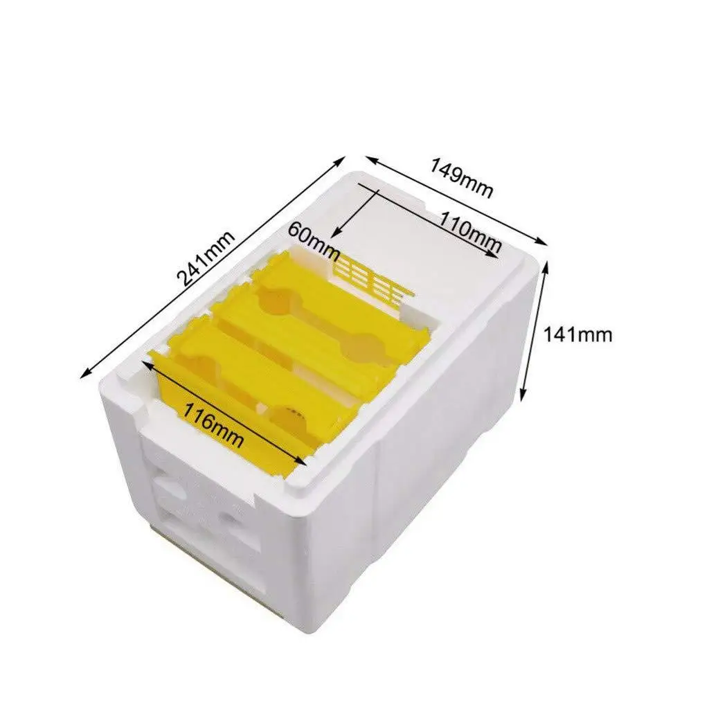 Queen Breeding Rearing Box Bee Mating Nucs Hive Foam Queen King Pollination Box Beehive