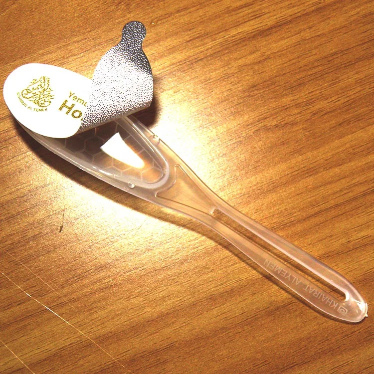 Милая ложка из ПП, прозрачная ложка для столовых приборов, 7 мл, 10 мл, банка с алюминиевой фольгой