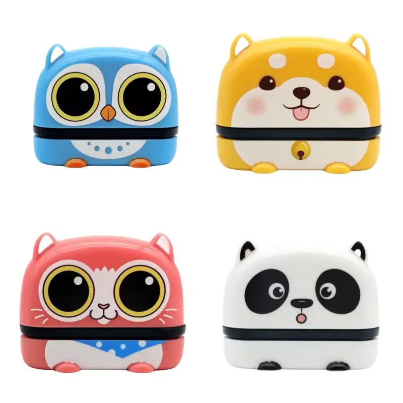 Washable Children Name Cute Animal Toy Cartoon Stamp Kids Animal Flash Stamps