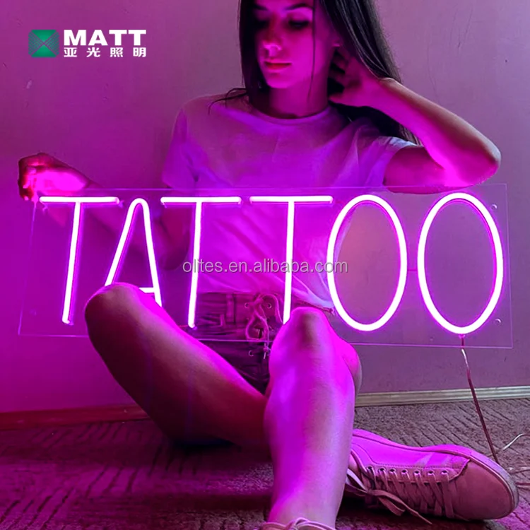 Matt Dropshipping No MOQ Customize TATTOO  Neon sign for Tattoo store studio Wall decor